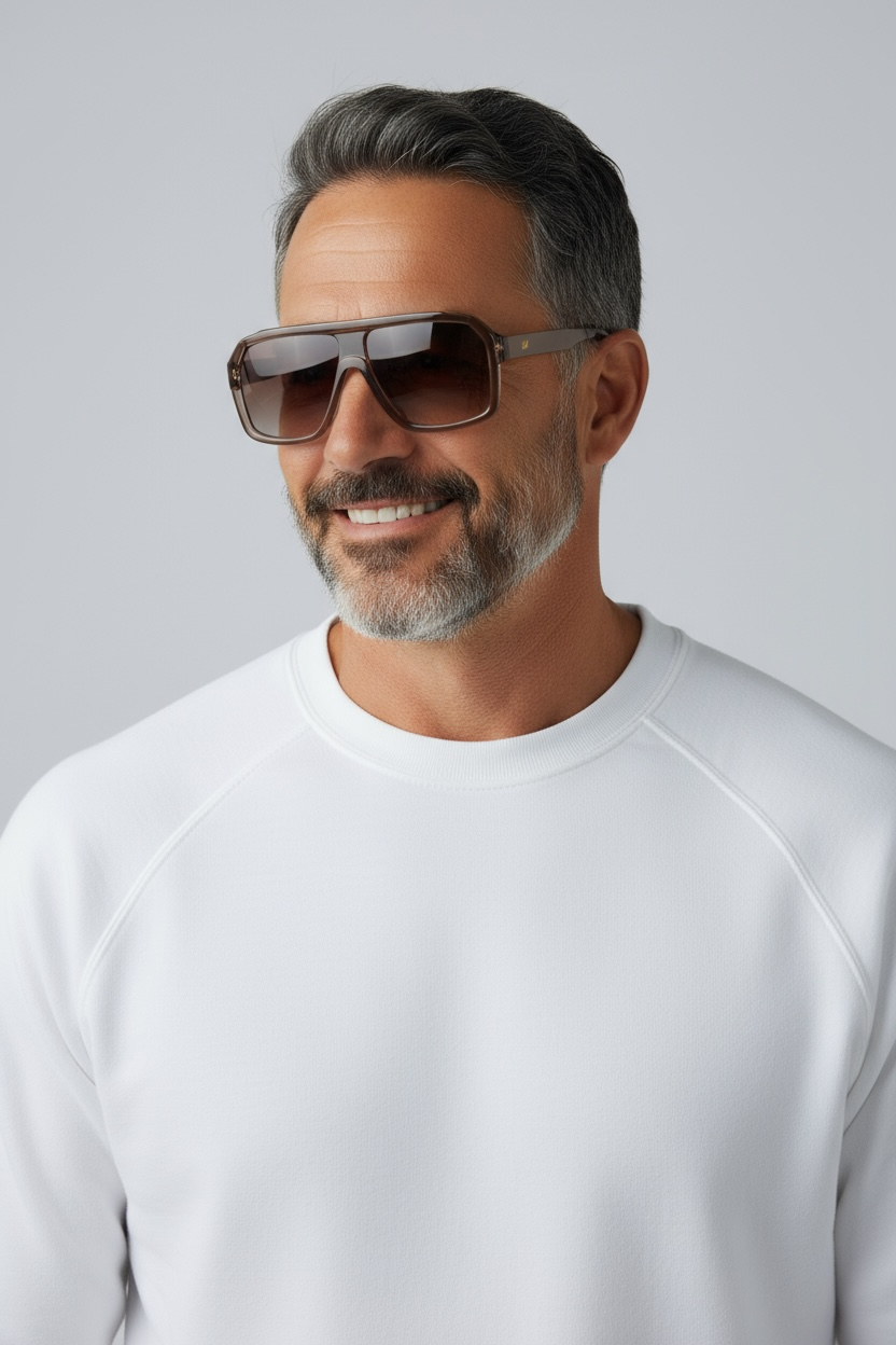 Men's Classic Brown Wayfarer Sunglasses