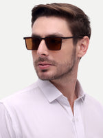 Brown  wayfarer mens sunglasses