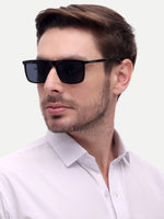Black wayfarer mens sunglasses