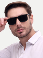 Black wayfarer mens sunglasses