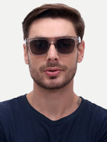 Grey wayfarer mens sunglasses