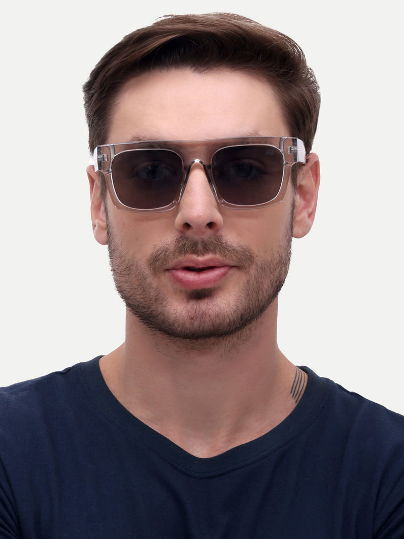 Grey wayfarer mens sunglasses