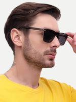Black wayfarer mens sunglasses
