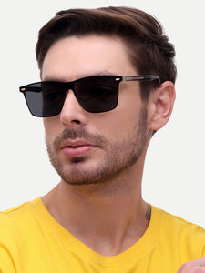 Black wayfarer mens sunglasses