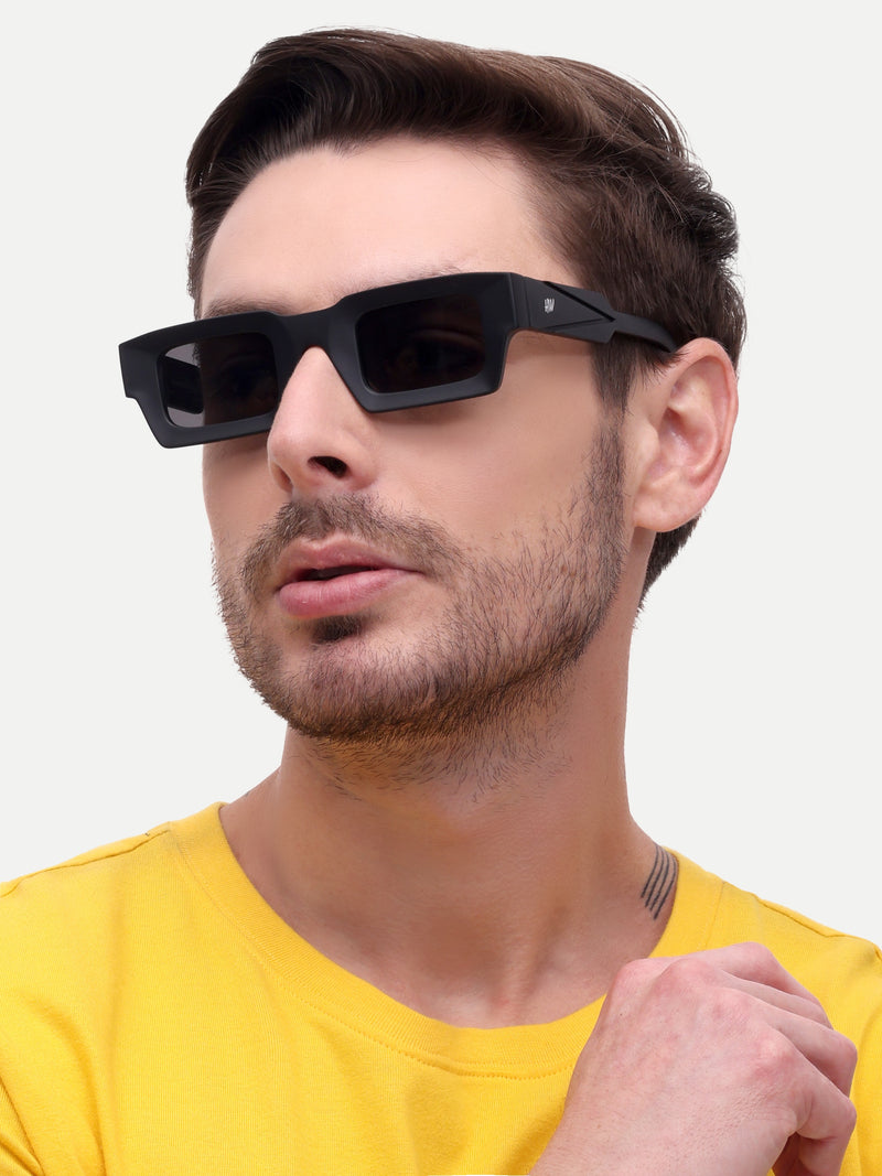 Matt black mens wayfarer mens sunglasses
