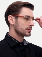 Transparent wayfarer metal optical