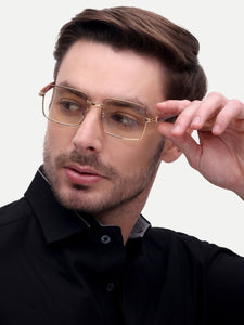 Transparent wayfarer metal optical