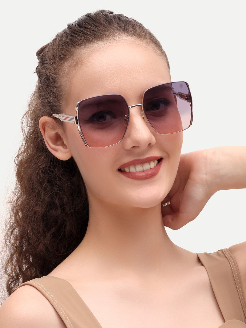Pink oversize women's sunglasses