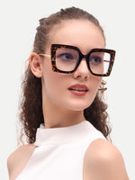 Oversize leopard fashion optical