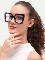 Oversize leopard fashion optical
