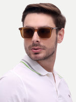 Brown wayfarer mens sunglasses