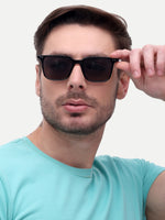 Black wayfarer mens sunglasses