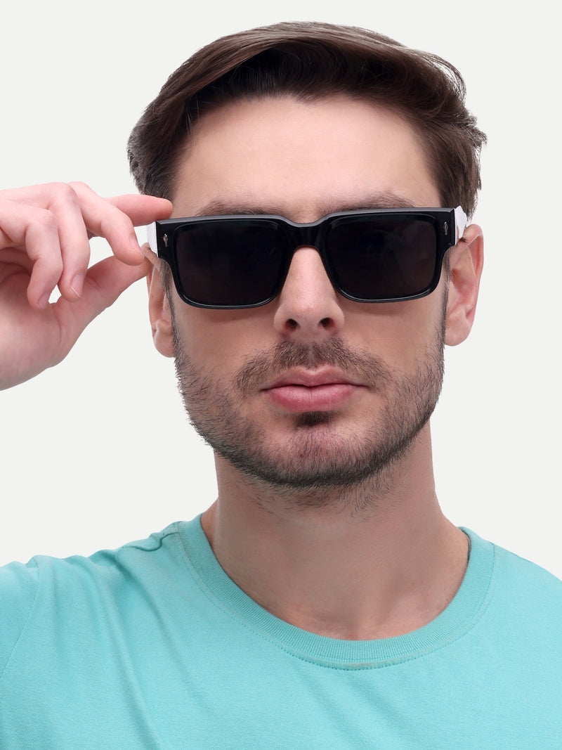 Black wayfarer mens sunglasses