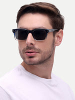 Blue wayfarer mens sunglasses