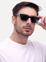 Blue wayfarer mens sunglasses