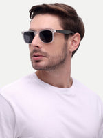 Black transparent mens sunglasses