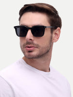 Black wayfarer mens sunglasses