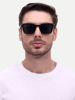 Black wayfarer mens sunglasses