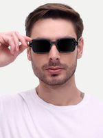 Black wayfarer mens sunglasses