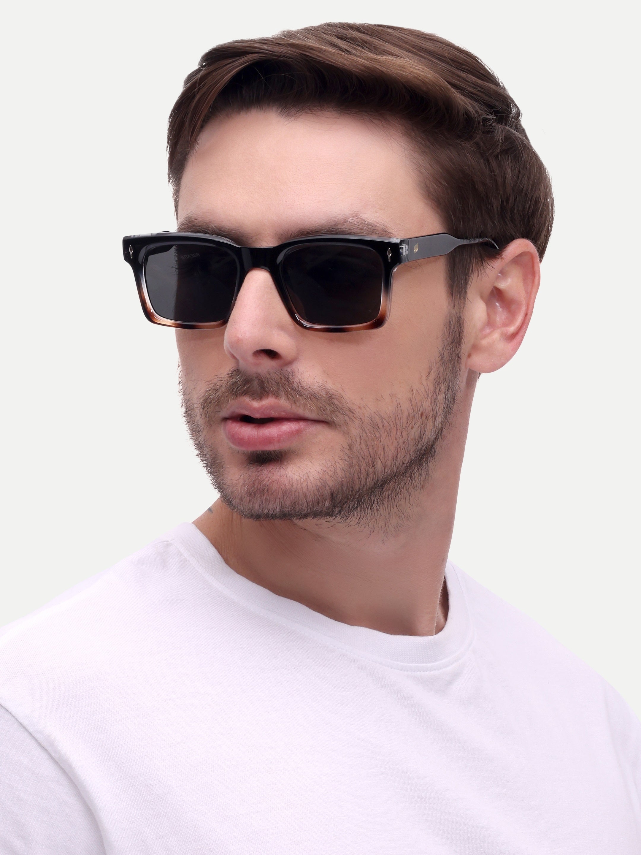 Black leopard wayfarer mens sunglasses