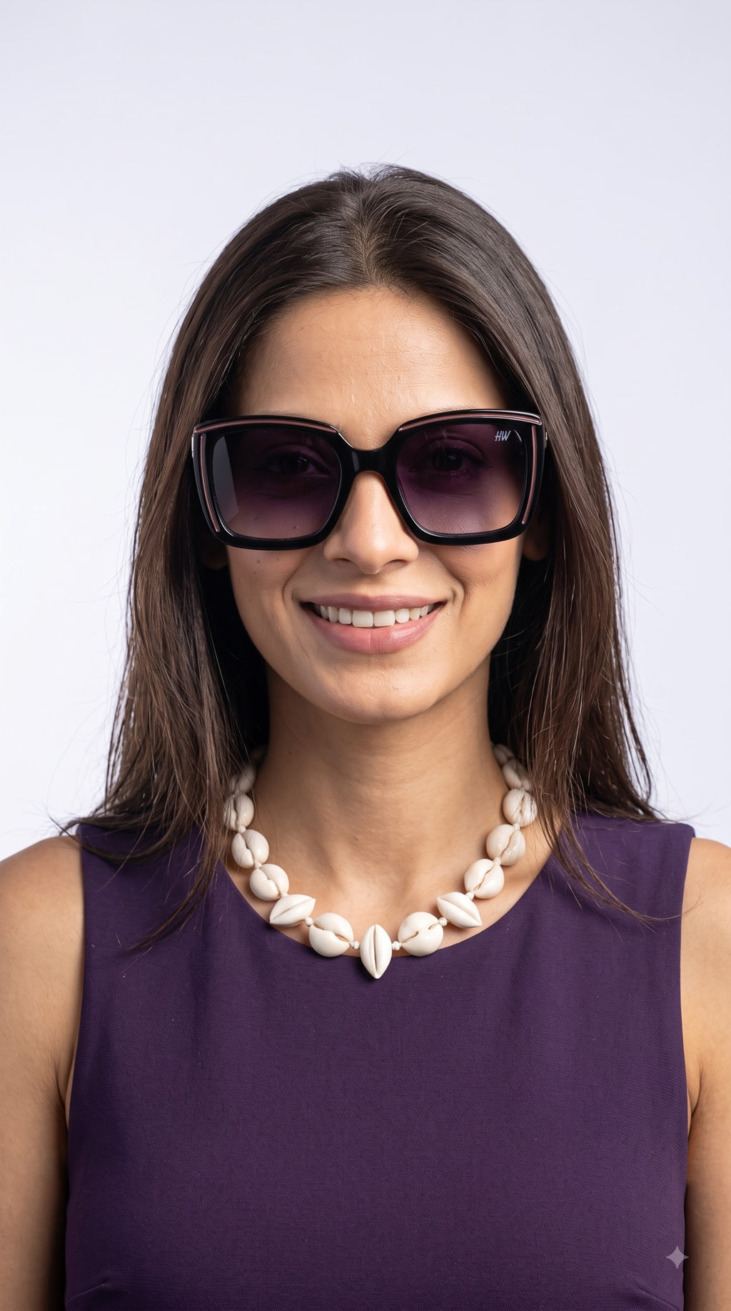 Nayelle Purple Square Women Sunglasses