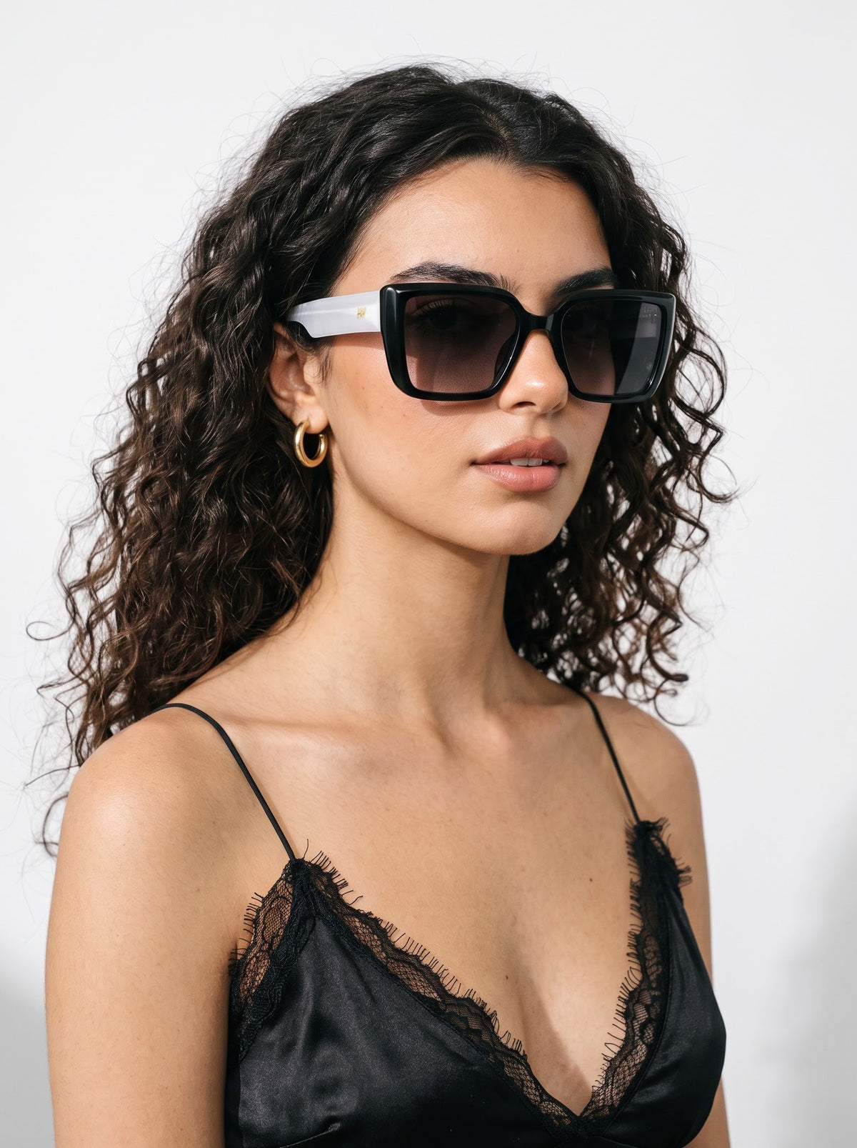 Imperium White Grey Square Women Sunglasses