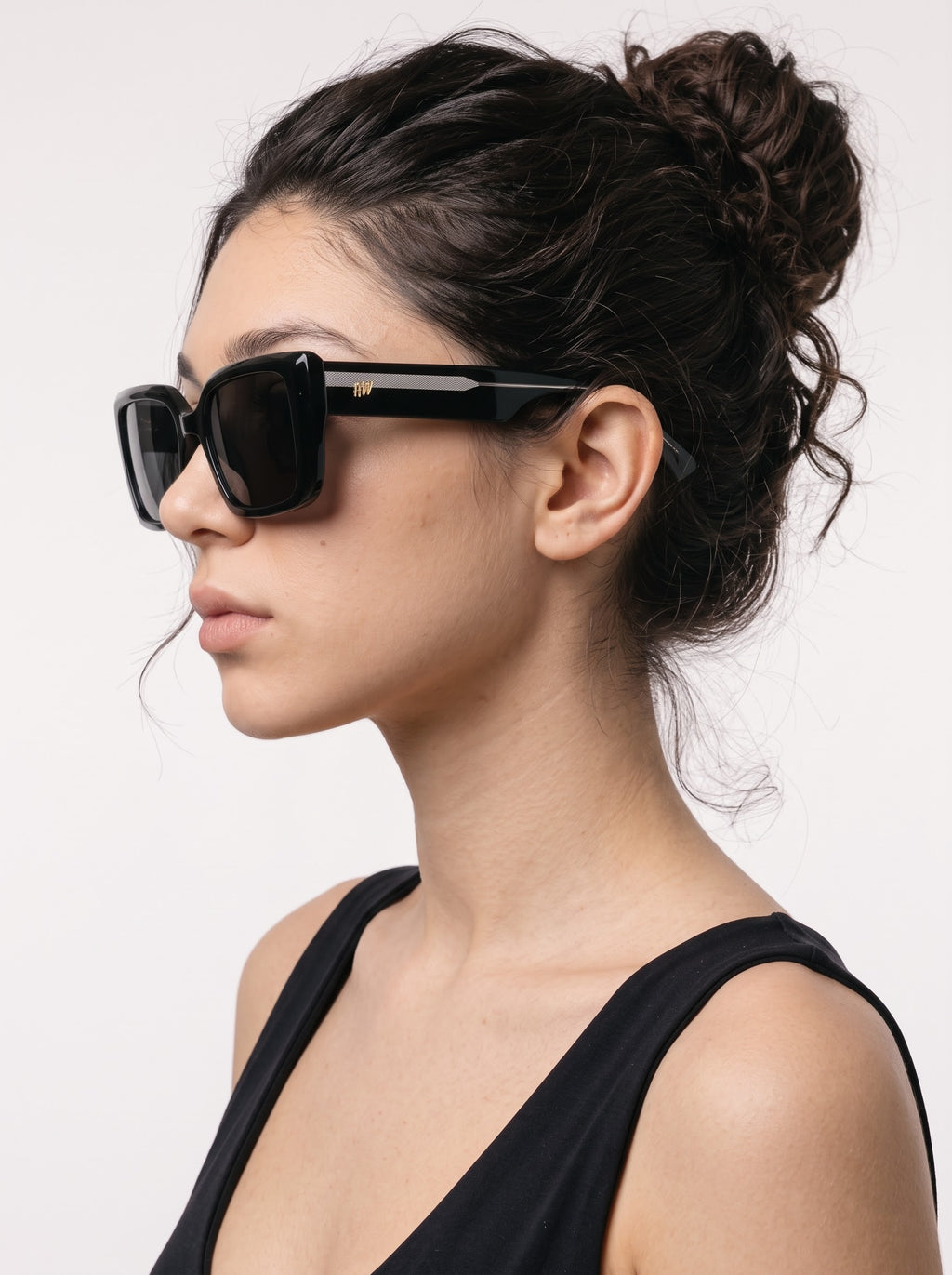 Imperium Gold Black Women Sunglasses