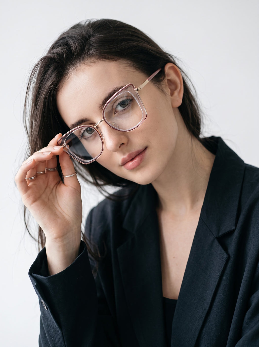 Supreme Pink Transparent Women Optical Frame