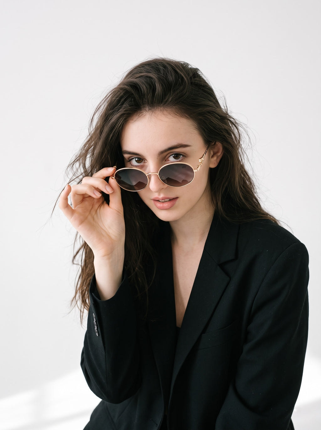 Luxy Gold Pink Oval Women Sunglasses
