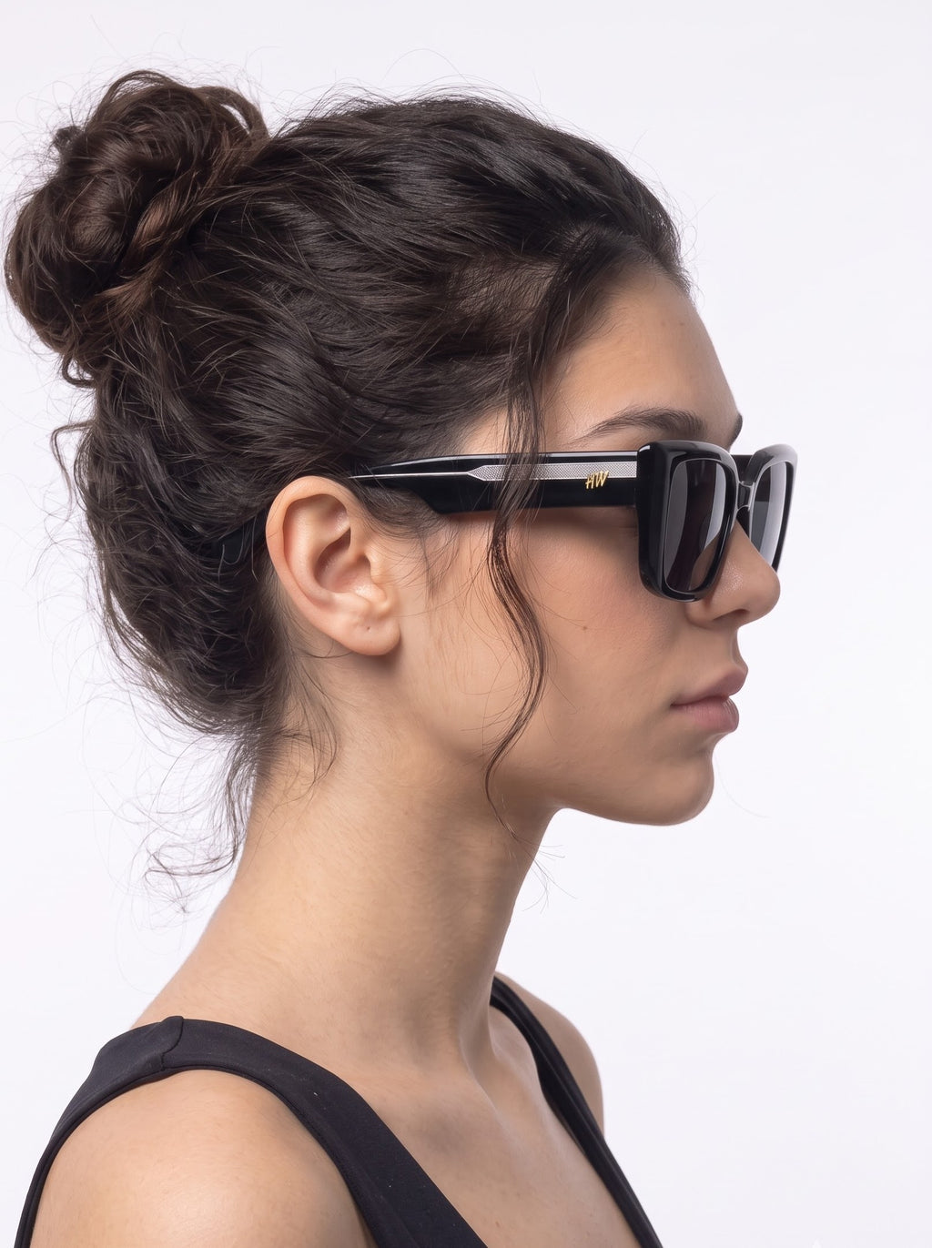 Imperium Gold Black Women Sunglasses