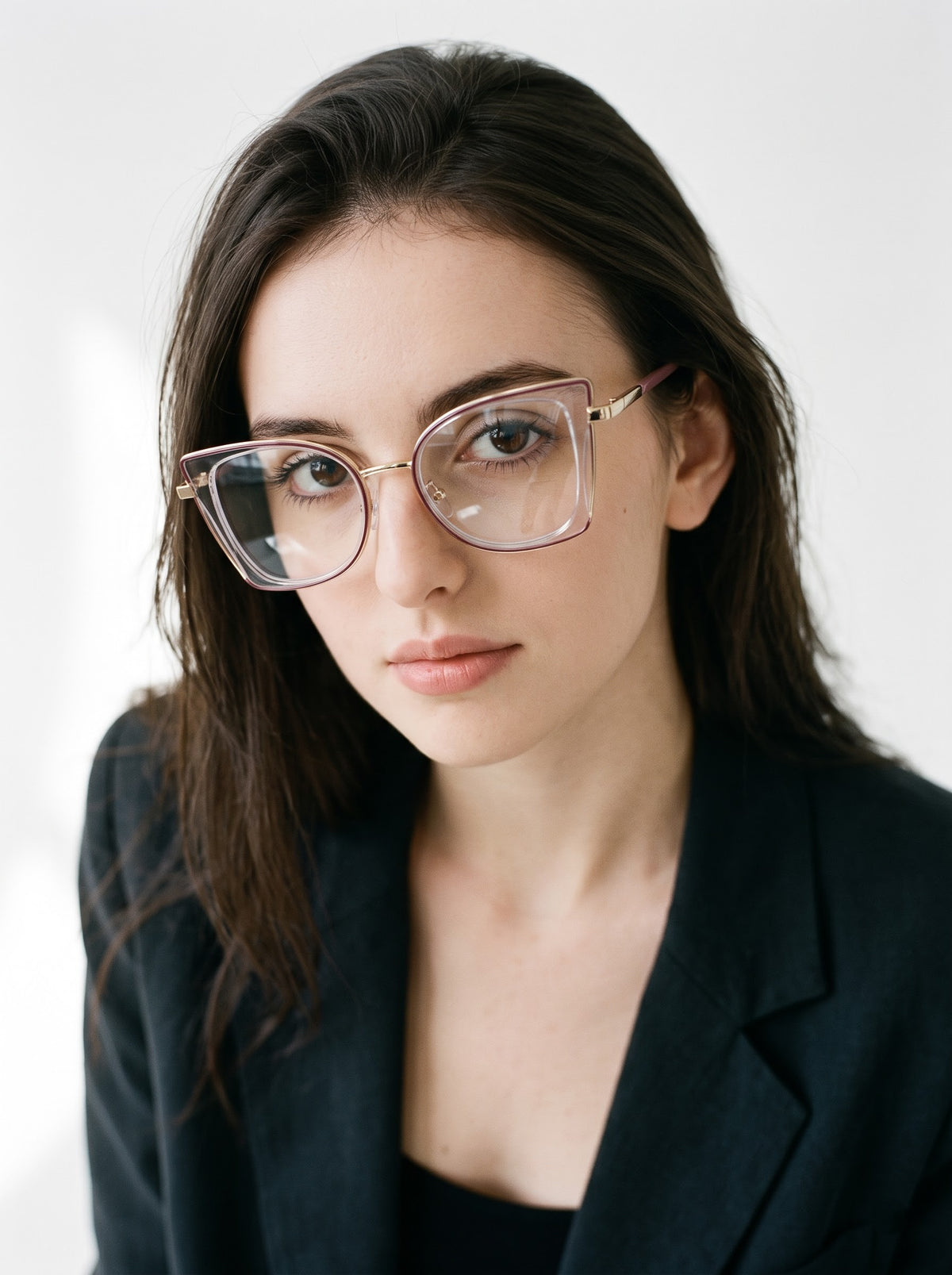 Supreme Pink Transparent Women Optical Frame