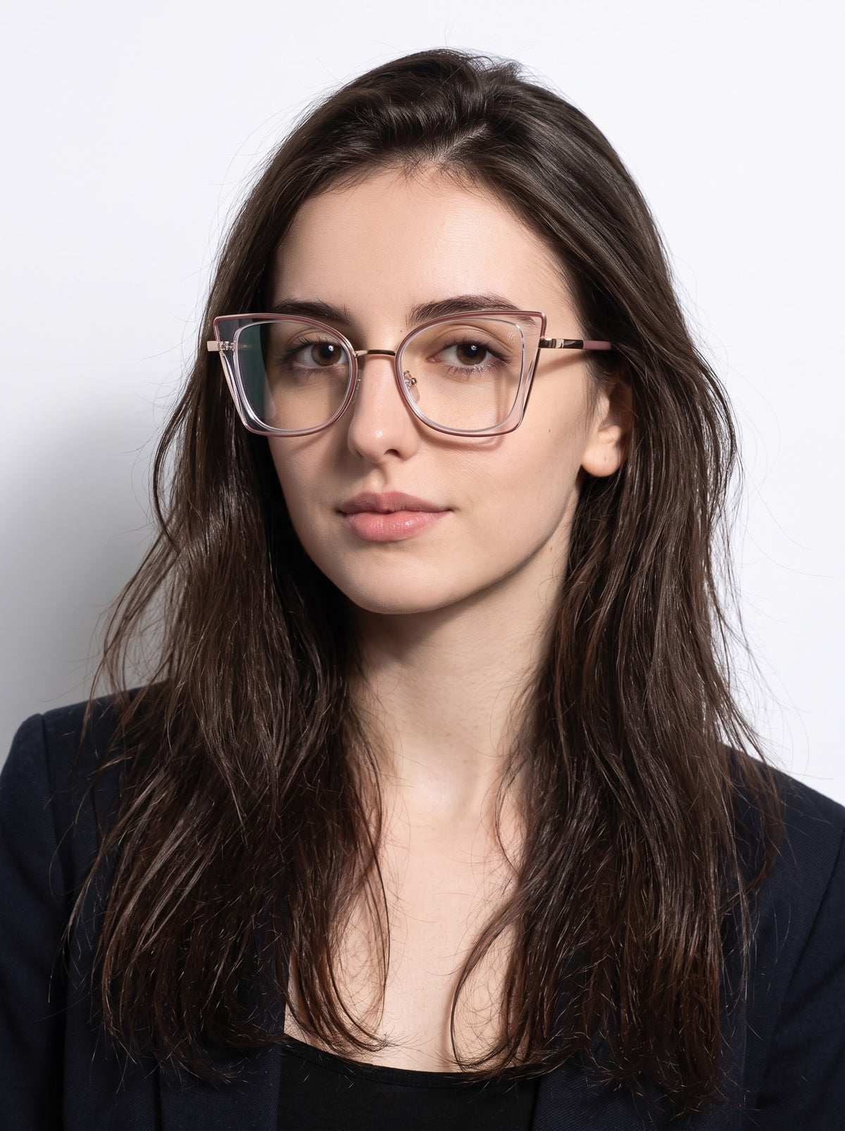 Supreme Pink Transparent Women Optical Frame