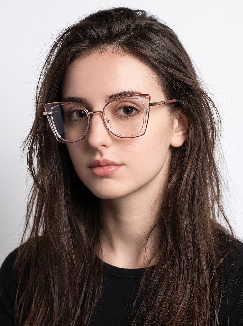 Supreme Pink Transparent Women Optical Frame