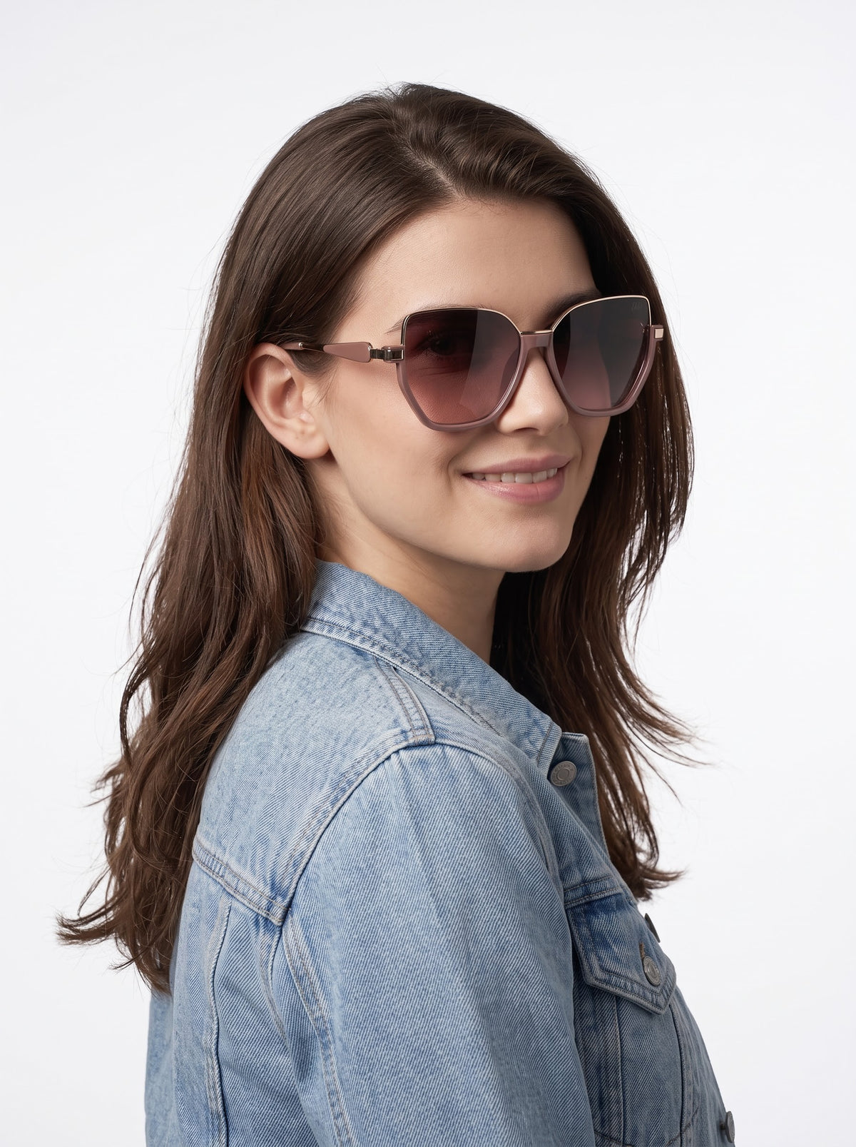 Lady Cateye Pink Sturdy Frame Women Sunglasses