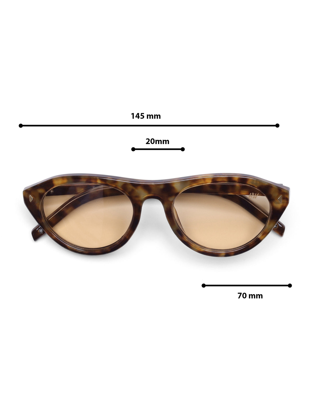 Regalis Leopard Peach Oval Women Sunglasses