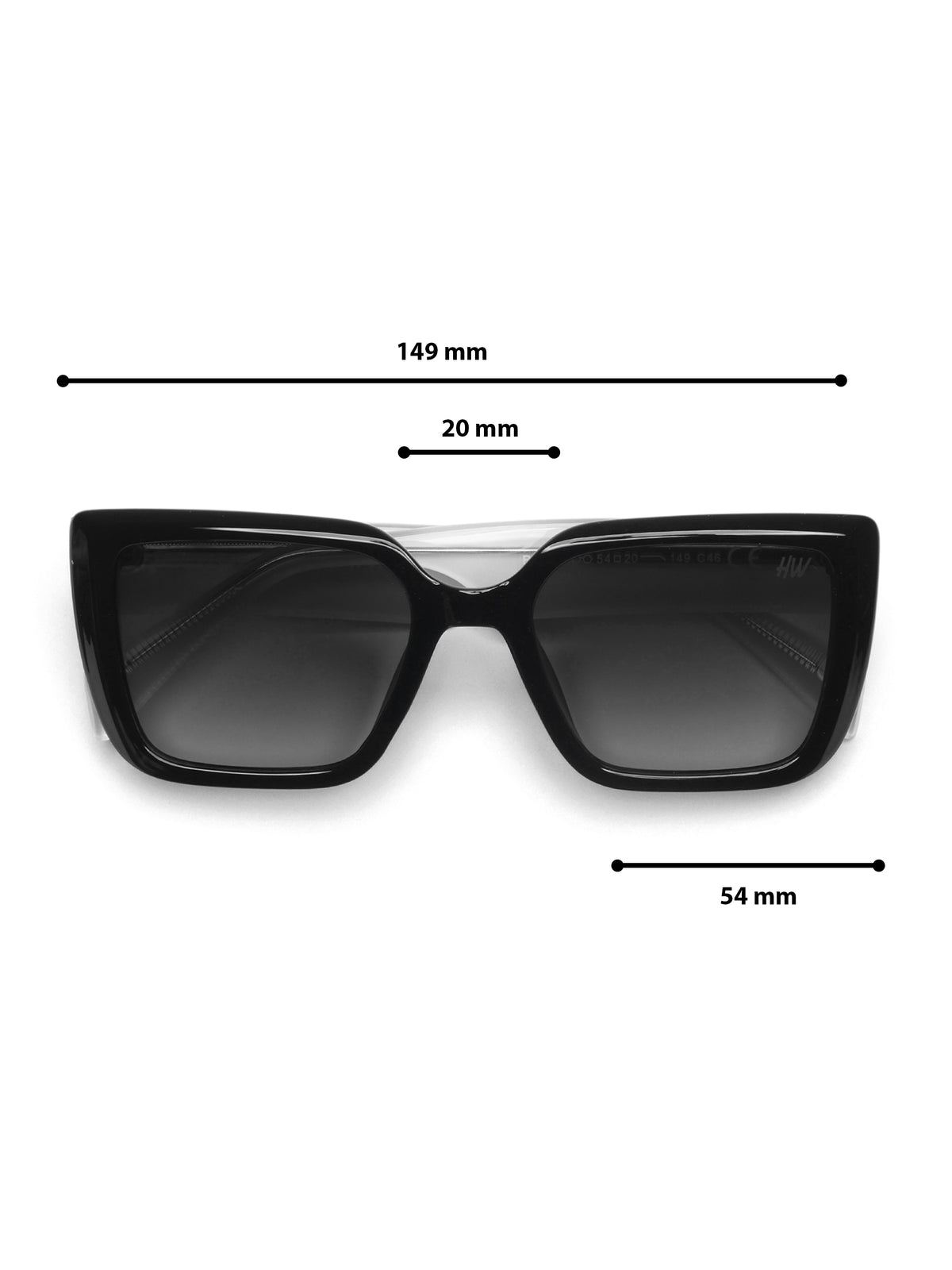 Imperium White Grey Square Women Sunglasses
