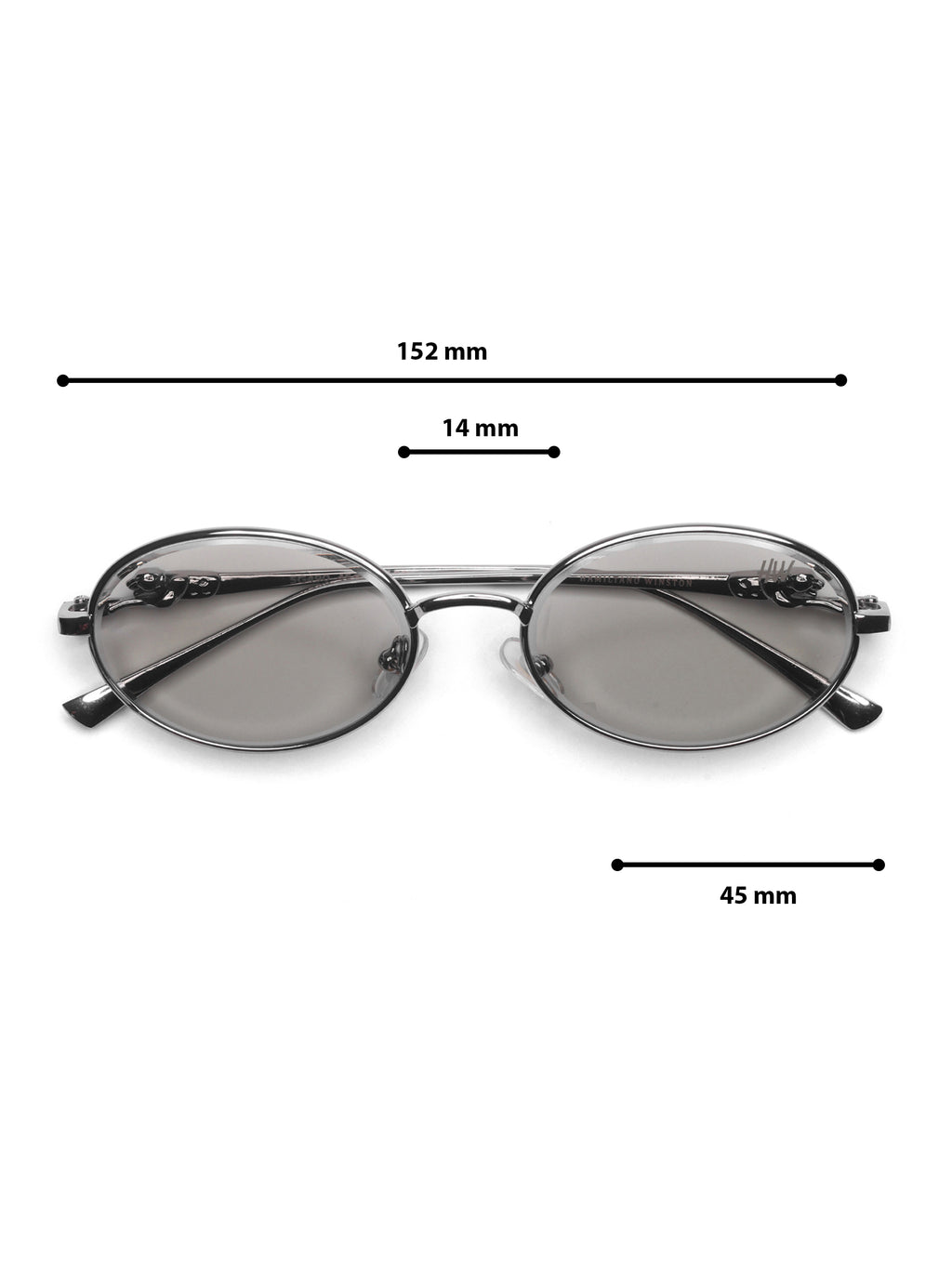 Luxy Silver Grey Oval Women Sunglasses