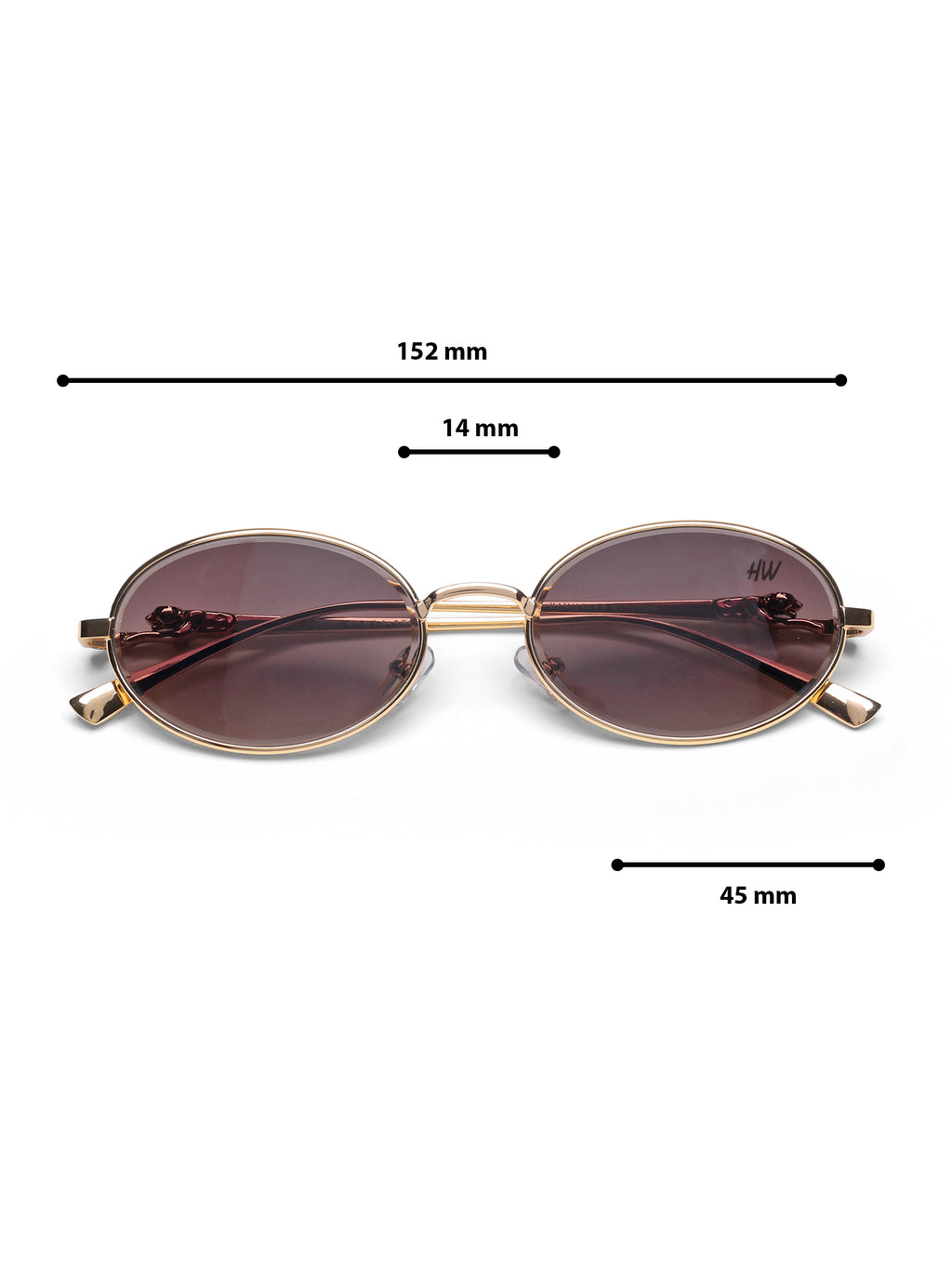Luxy Gold Pink Oval Women Sunglasses