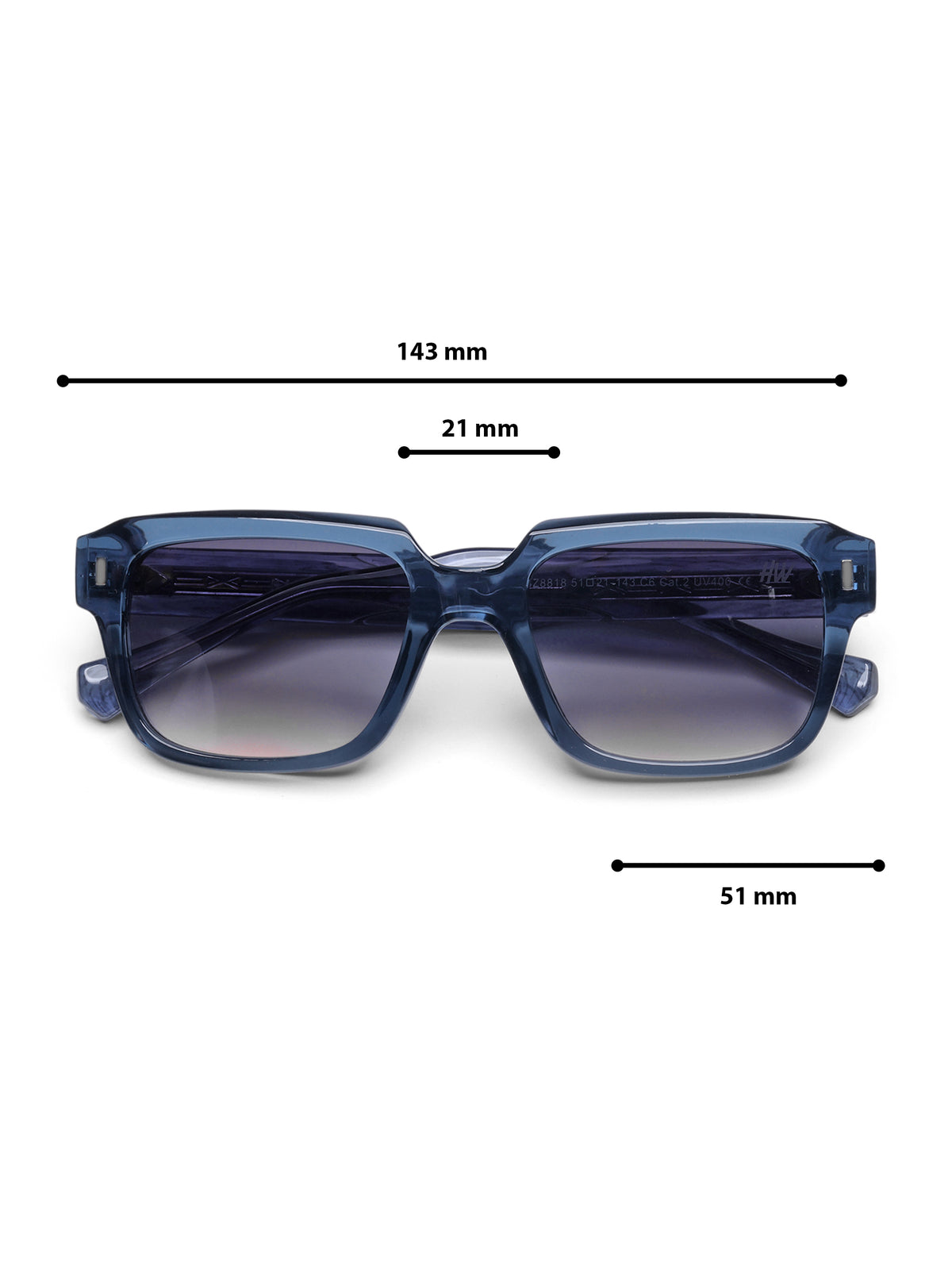 Hero Blue Wayfarer Uv-Protected Men Sunglasses