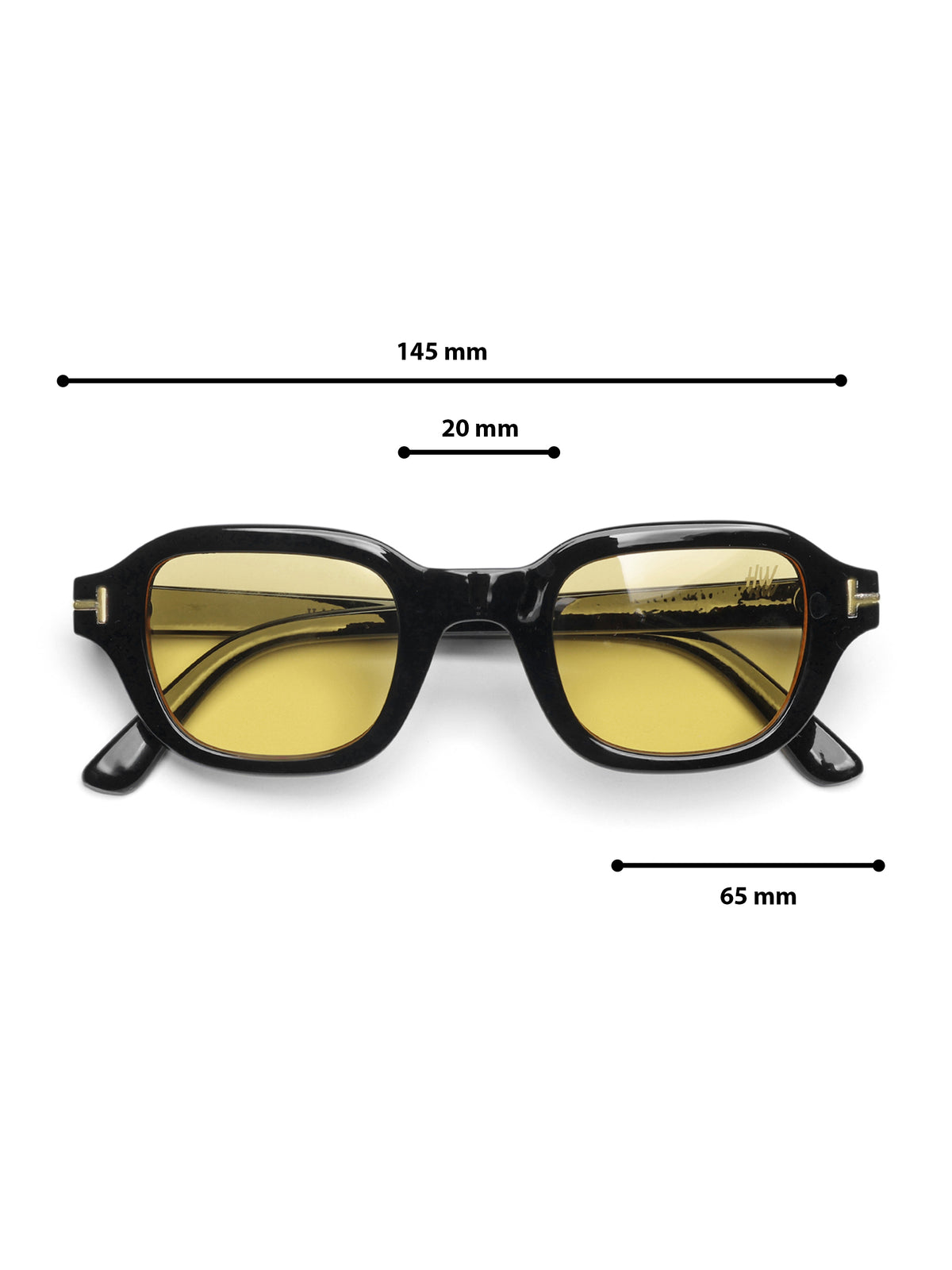 Supreme Yellow Uv-Protected Men Sunglasses