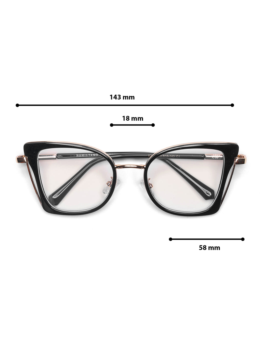 Supreme Lady Black Frame Transparent Women Optical Frame